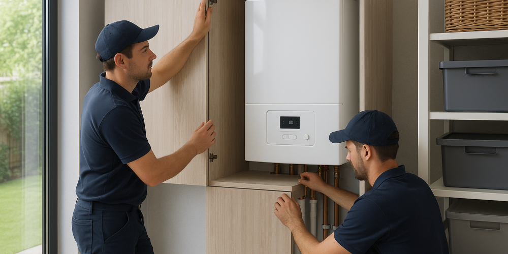 caldaia a condensazione installata in una casa moderna
